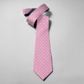 Cravate Micro points sur fond rose clair Classique