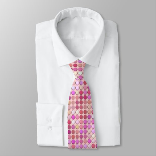Cravate Microdots roses (Attaché)