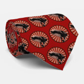 Cravate Microphone rétro en rouge (Roulé)
