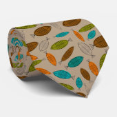 Cravate Mid-Century Modern Fish Tie Light Brown (Roulé)