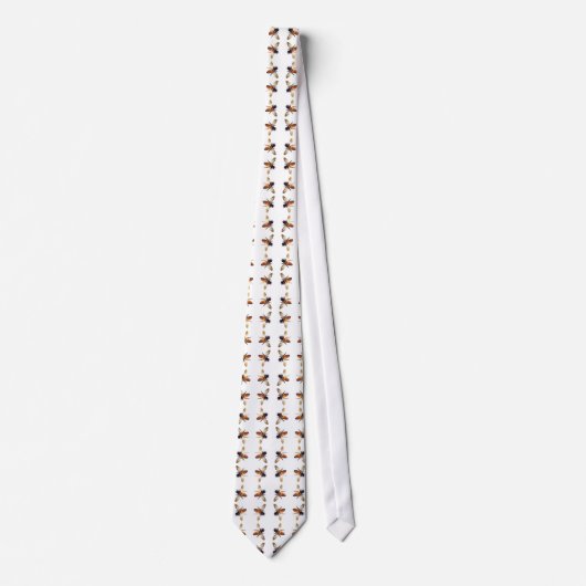 Cravate Miel Bee motif (Devant)