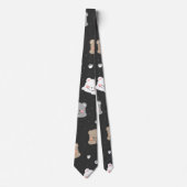 Cravate Mignon motif sans couture d'ours endormis dans des (Devant)