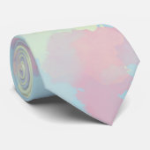 Cravate mignon pastel coloré d'été brushstrokies motif (Roulé)