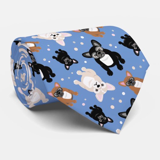 Cravate Mignonne Chien à Chien à Chien Bleu (Roulé)