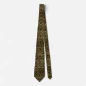 Cravate mignonne de motif de noir d'or d'art déco (Devant)