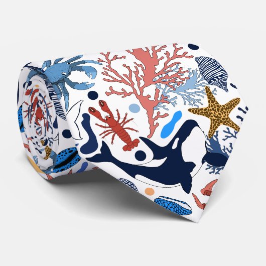 Cravate mignonne de motif de plage (Roulé)