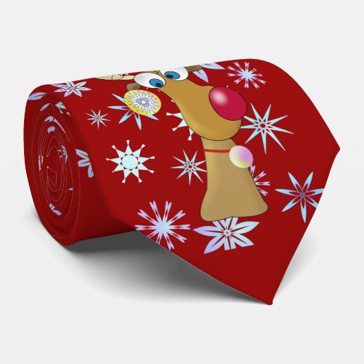 Cravate mignonne de Noël (Roulé)