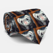 Cravate mignonne de visage de furet (Roulé)