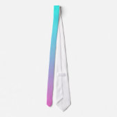 Cravate mignonne girly ombre mermaid rose turquoise aqua b (Dos)