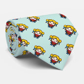 Cravate Mignonne méchante fille lancer oreiller (Roulé)