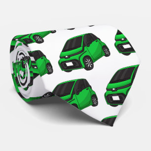 Cravate Mignonne micro-voiture verte