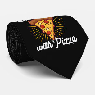 Cravate mignonne pizza vie mot art 