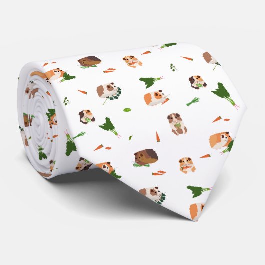 Cravate Mignons Cochons d'Inde Drôles Motif d'Animaux de C (Roulé)