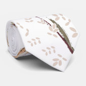 Cravate Mikitiez pisce nature selfloe fleur rose (Roulé)