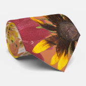 Cravate Mikitiez terre natale nature selfloe fleur rose (Roulé)