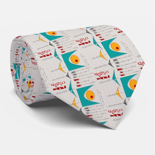 Cravate Milieu du siècle moderne Abstrait (Roulé)