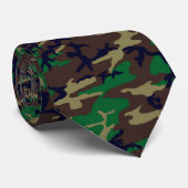 Cravate militaire américain du camouflage de bois (Roulé)