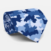 Cravate militaire bleu de camouflage d'armée (Roulé)
