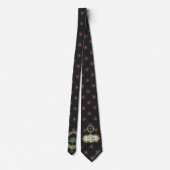 Cravate Milo Collection Noël Vert couronne avec foncé (Dos)