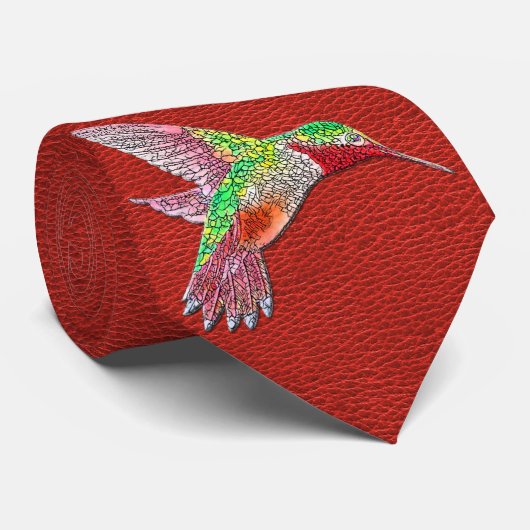 Cravate Milo Dale Bird Collection - Milo Hummingbird Red (Roulé)