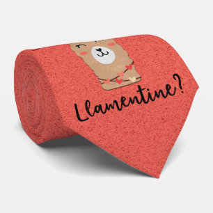 Cravate Milo Dale Seras-Tu Ma Llamentine Peach Necktie