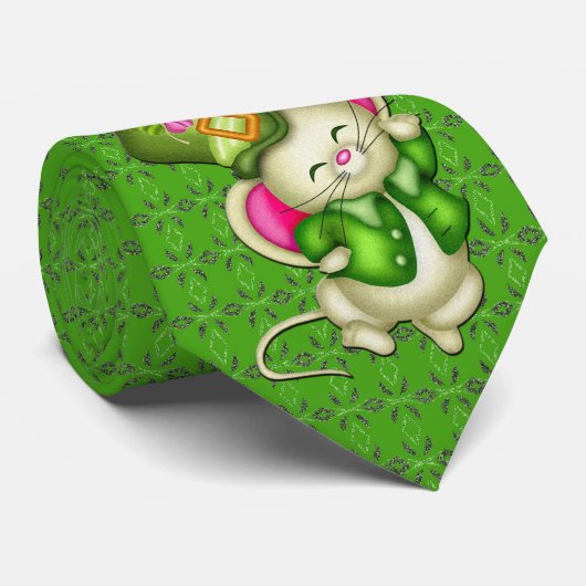 Cravate Milo Dale St. Patrick's Day Green Mouse Hommes Cra (Roulé)