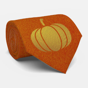 Cravate Milo Gold Citrouille Thanksgiving Orange