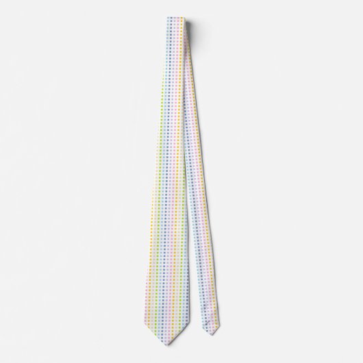 Cravate Mini carrés en pastel d'arc-en-ciel (Devant)
