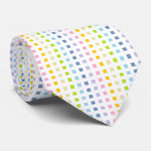 Cravate Mini carrés en pastel d'arc-en-ciel (Roulé)