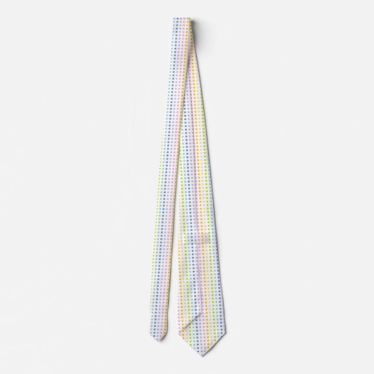 Cravate Mini carrés en pastel d'arc-en-ciel (Dos)