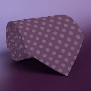 Cravate mini pois violette Boho