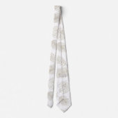 Cravate Minimal Botanical Line Art Pattern (5) (Dos)