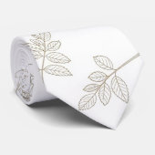 Cravate Minimal Botanical Line Art Pattern (8) (Roulé)