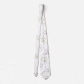 Cravate Minimal Female Face Line Pattern (2) (Dos)