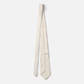 Cravate Minimal Pois Motif pâle ivoire et blanc (Dos)