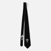 Cravate Minimalist Blessed Cross Christian Faith Design (Dos)