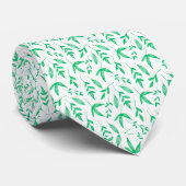 Cravate Minimalist nature | Green leaves Pattern (Roulé)