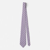 Cravate Minimalist Soft Lavender Checkerboard Pattern  (Devant)