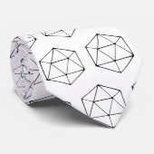Cravate Minimaliste D20 Design Tabletop Gamer Geek (Roulé)