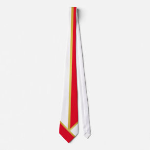 Cravate Minimaliste Faux Or Rouge Blanc