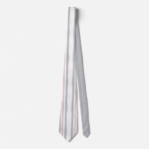 Cravate Minimaliste rose poudré gris rayé