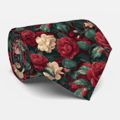 Cravate Minimalistic Best Man Gardenias Floral (Roulé)