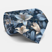 Cravate Minimalistic Birthday Gifts For Boyfriend Lilies (Roulé)