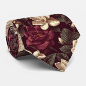 Cravate Minimalistic Fathers Day Gardenias Floral (Roulé)