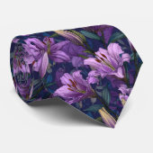 Cravate Minimalistic Gifts For Father Lilies Flower (Roulé)