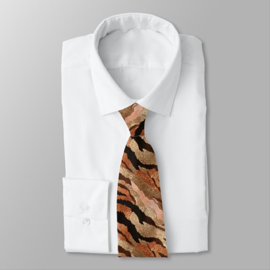 Cravate Minimalistic Men Gifts Tiger Print (Attaché)