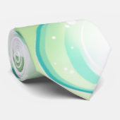 Cravate mint aqua green bubbles rockabilly neck tie (Roulé)