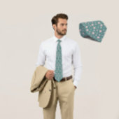 Cravate Mint Geo Hexagon & Charcoal Triangle Tie