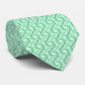 Cravate Mint Green Abstrait Ocean Waves Super Motif (Roulé)