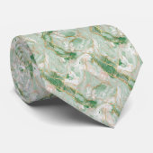 Cravate Mint Green Marble & Gold (Roulé)